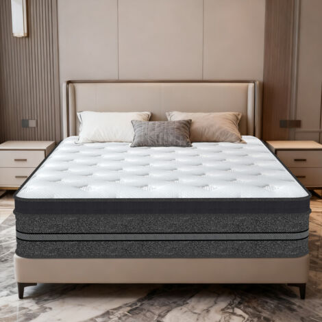 Yidatong – Matelas mémoire de forme 140x200 cm – Épaisseur 30 cm – Ressorts ensachés – Hybride 7 zones de confort – Soutien optimal pour toutes les positions