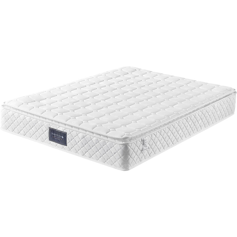 Matelas 140x200cm Noyau à Ressorts, Matelas en Mousse Froide 7 Zones, 100% Certifié Oeko-Tex, Revêtement Matelassé en Microfibre, Hauteur 25cm