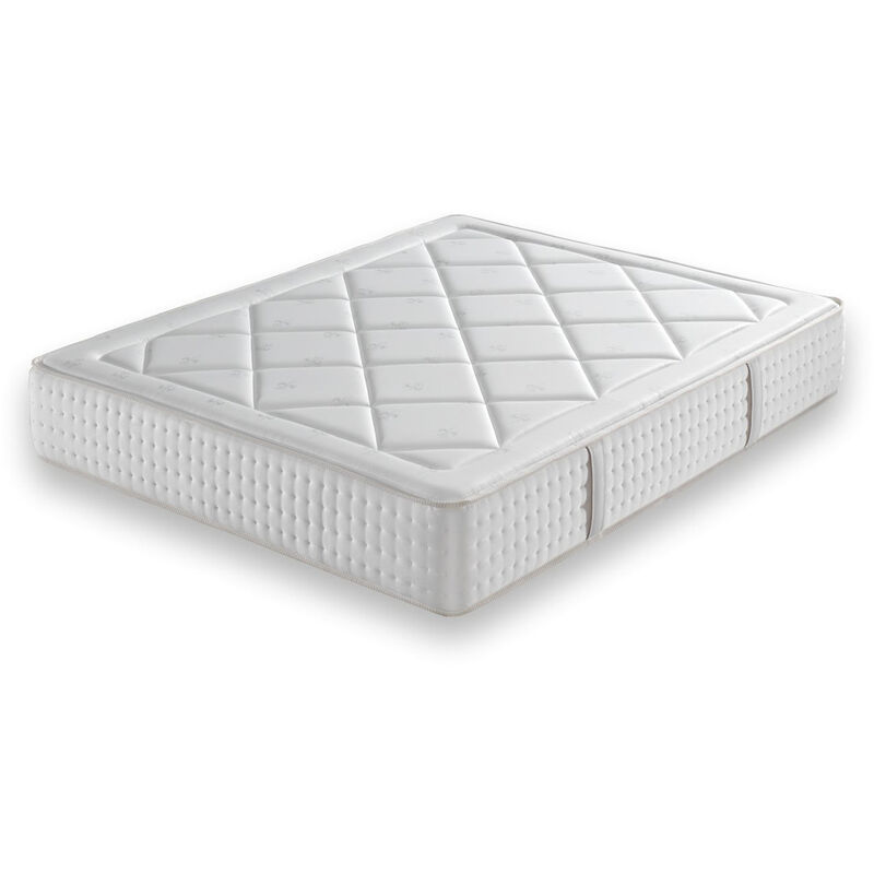 Dormalit - Matelas Ecologique 120X200 amelie, Epaisseur 30 cm, Mousse Recyclee + mousse a memoire de forme. Fermete moyenne. Excellente ergonomie et