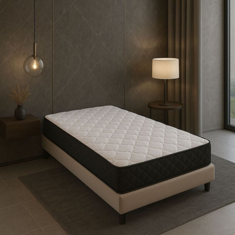 Matelas 90x190 Latex Haute Résilience 80 Kg/m3 + Aertech - Epaisseur 20 Cm - Soutien Ferme - + Protège Matelas offert 90 190