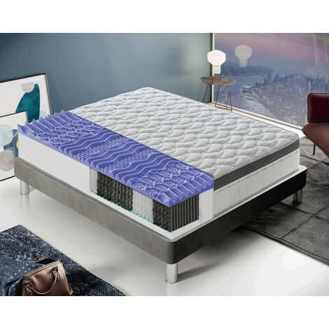 Matelas 140x190 En Mousse À Mémoire Et Gel Rafraîchissant À 11 Zones Modèle  Top à Prix Carrefour