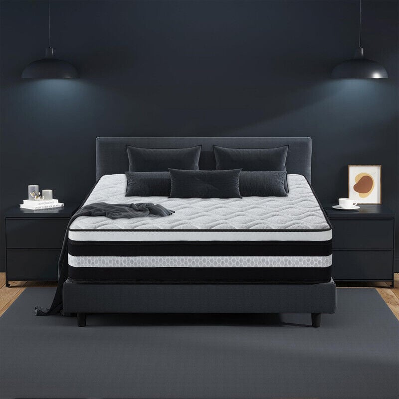 Matelas 160x200 cm - Épaisseur 26cm - luxe - Ultra Respirante Fermeté Moyenne Literie Matelas Memoire De Forme Matelas Ergonomique