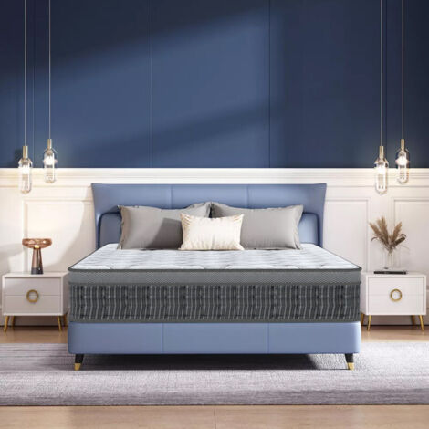 Matelas 160x200 cm,Ep 26 cm Mousse à mémoire de forme et Ressorts ensachés,antibactérien, anti-acarien