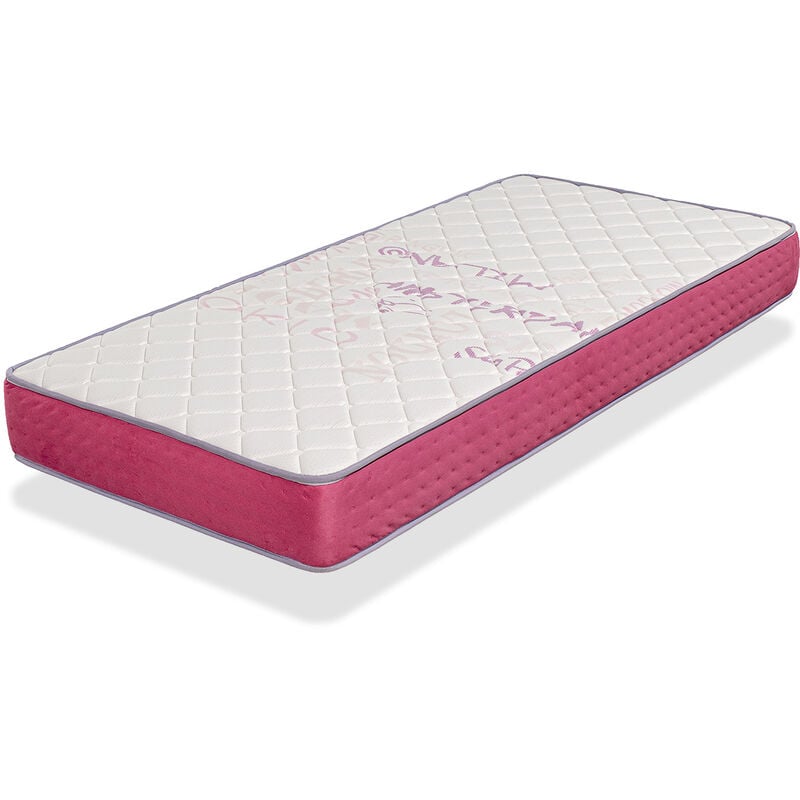 Dormalit - Matelas 90X190 lit enfants Epaisseur 18 cm dua ressorts - Ressorts ensaches, Mousse a memoire, Ergonomique et respirant, ideal pour les