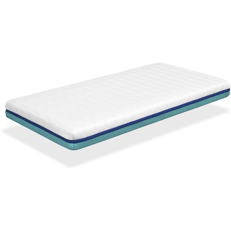 Matelas 70x190 lit enfants epaisseur 13 cm basic pro Dehoussable, Ergonomique, Respirant, Lavable, Memoire. Ideal pour lit gigogne