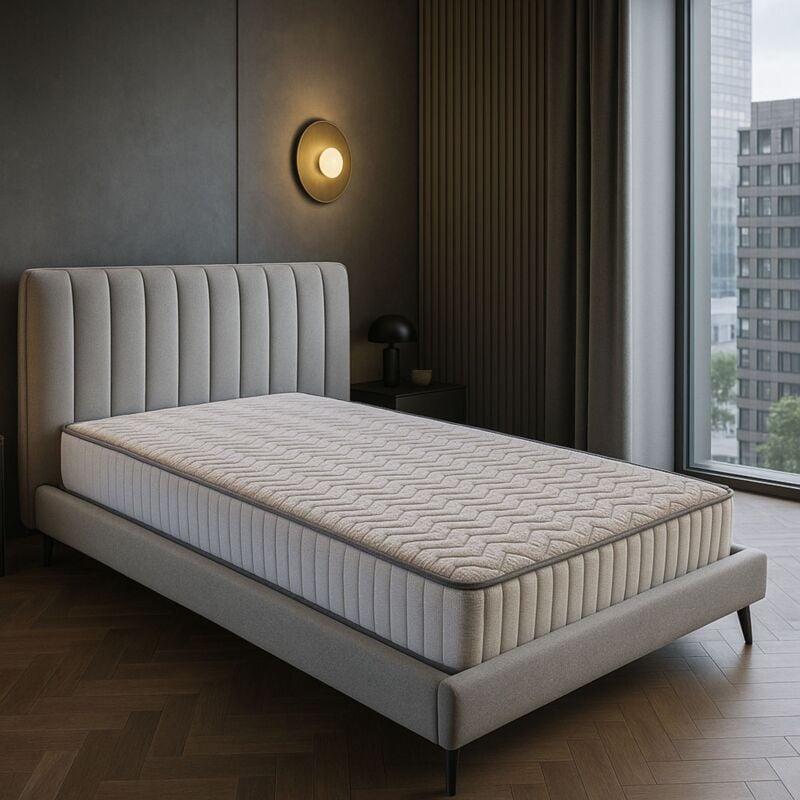 King Of Dreams - Matelas 90x190 Mousse rembourrage 100 % polesther - âme 100 % polyuréthane poli lattex Indéformable - 23 cm + Trés Ferme + Oreiller
