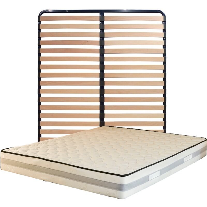 Matelas 140x190 + Sommier Démonté + pieds + Protège Matelas + Oreiller Mémoire Offerts contact Mousse a Mémoire de Forme - Epaisseur 23 cm - Trés