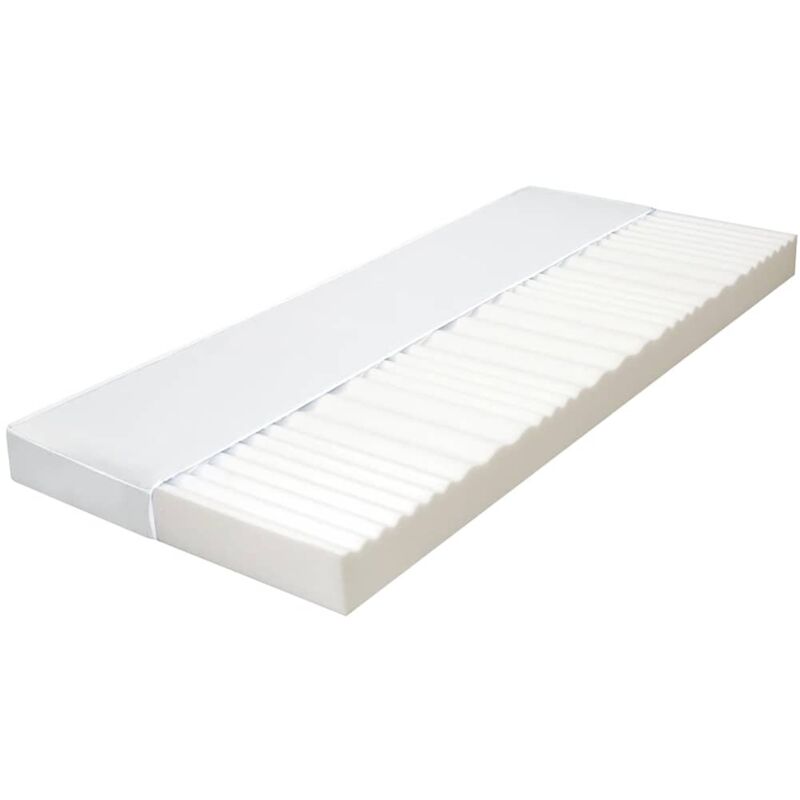 Vidaxl - Matelas 140 x 200 cm 7 zones Mousse pu 10 cm H2 H3 Blanc