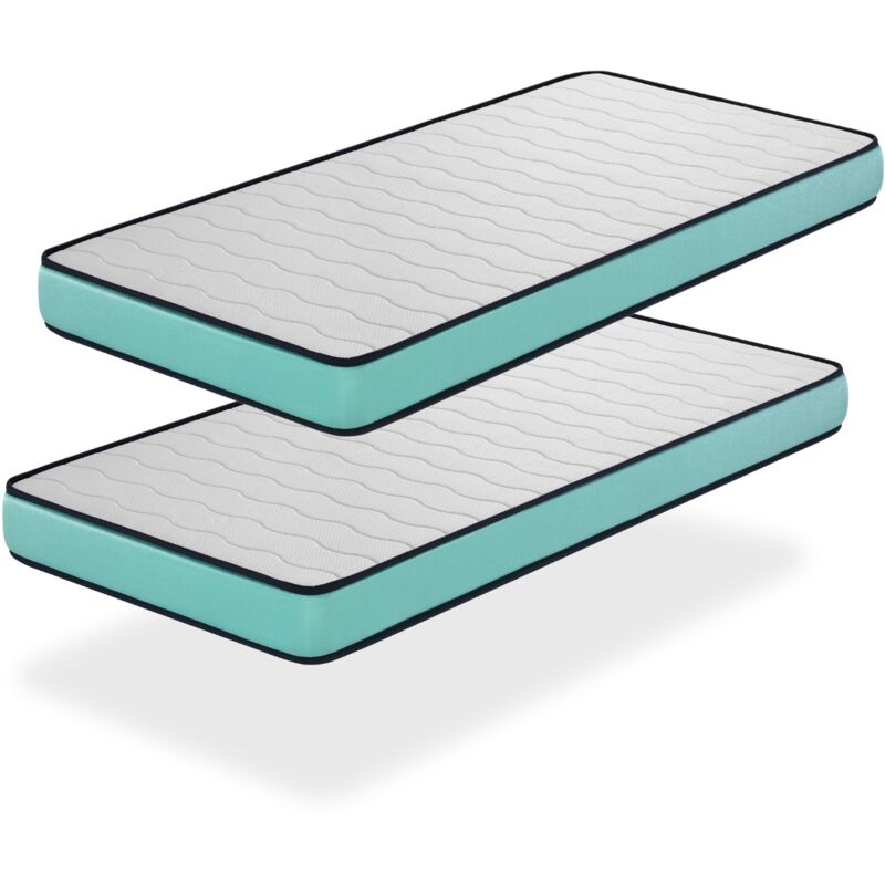 Xaluca - Matelas lot 2 confort pro 80x190 Épaisseur 14 cm – Rembourrage