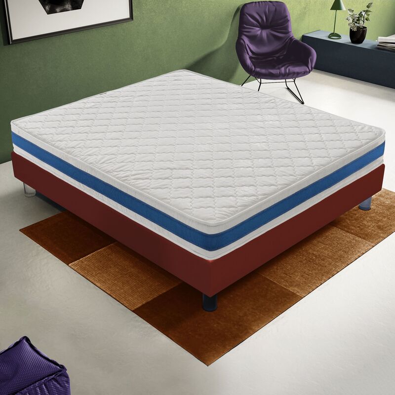 Materassiedoghe - Matelas 80x200 'H3'en mousse à 7 zones différenciées 20 cm Poids maximum 110 kg par carré