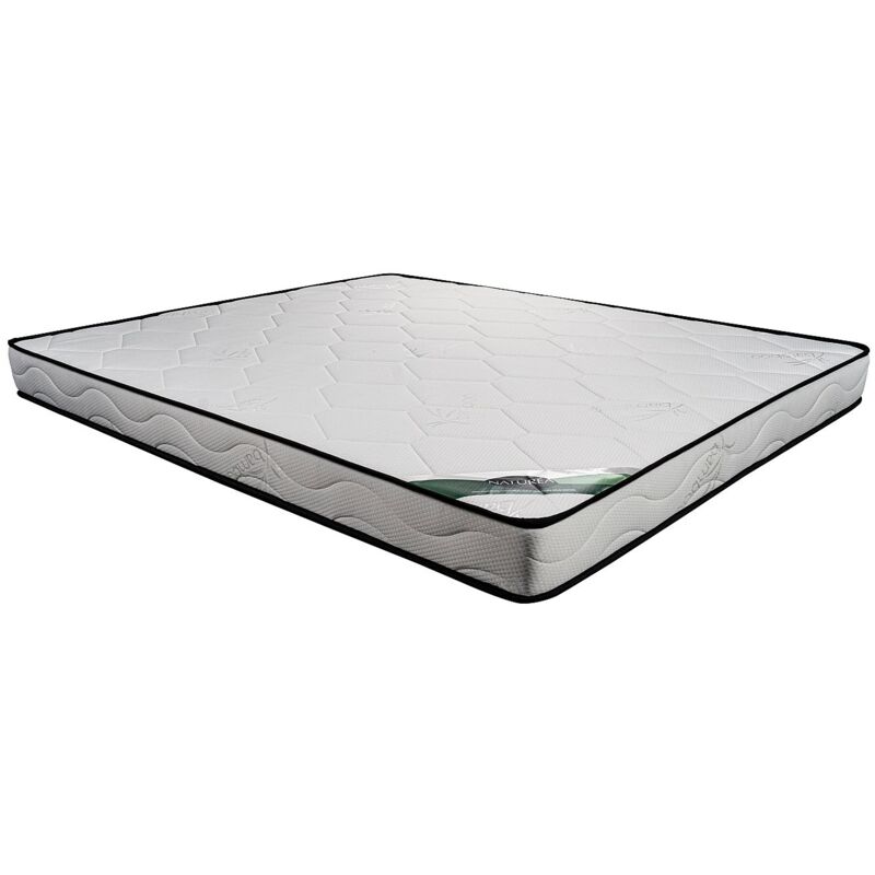 VENTE UNIQUE Matelas 140 x 190 cm mousse et coutil bambou &eacute;p.15cm - KANANI de NATUREA