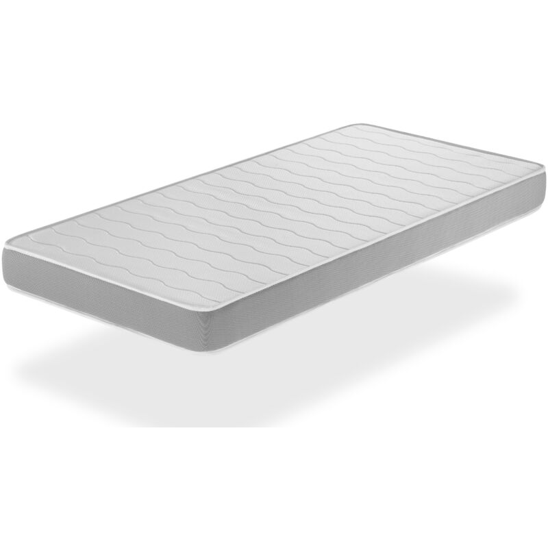 Matelas 160X200 apolo, Epaisseur 14 cm, Juvenil, ergonomique et respirant - Blanc