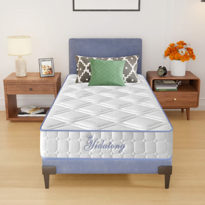 Matelas 90x190 cm - Ép 21cm - Sommeil Réparateur - Matelas livrés roulés -Coton de fibre aérobie - 7 Zones de Confort