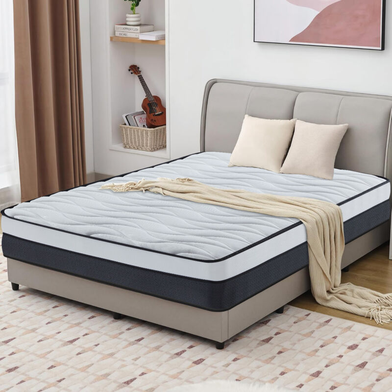 Matelas 90x190 cm - Ép 22cm - Mémoire de forme - 7 Zones -Fermeté Moyenne - Respirabilité - Haute Resilience - Extrêmement Durable