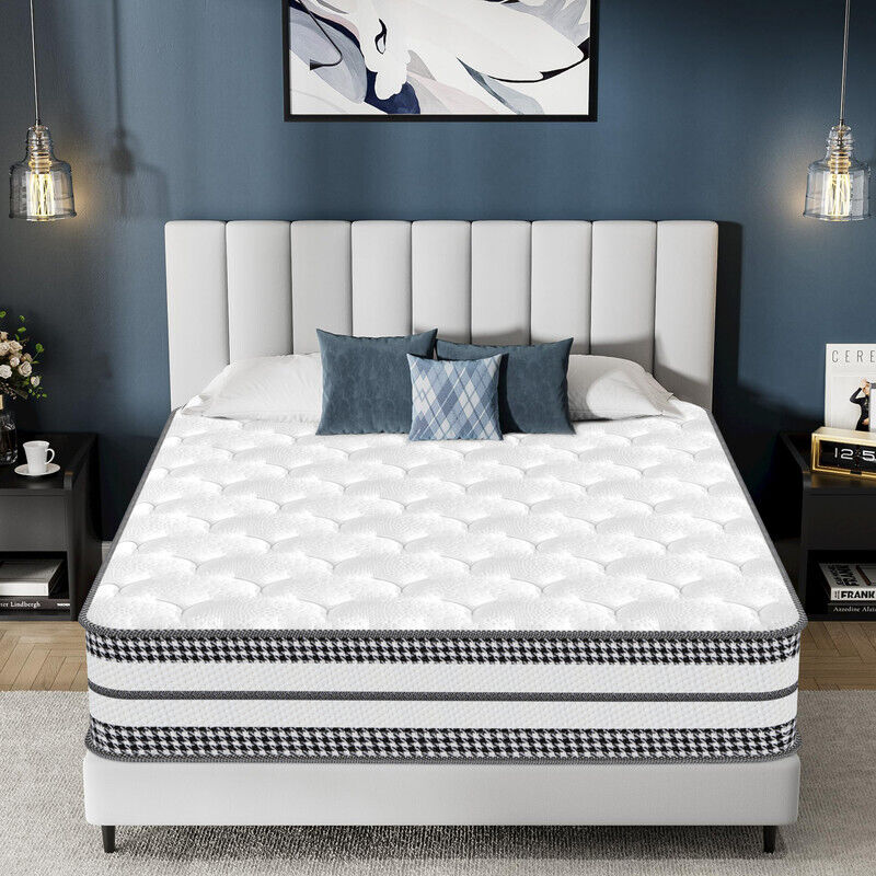 Matelas 90x190 cm - Ép 24cm - Ressorts Ensachés - Haute Densité - Mousse et latex - Soutien Parfait - Matelas pour Adulte Enfant