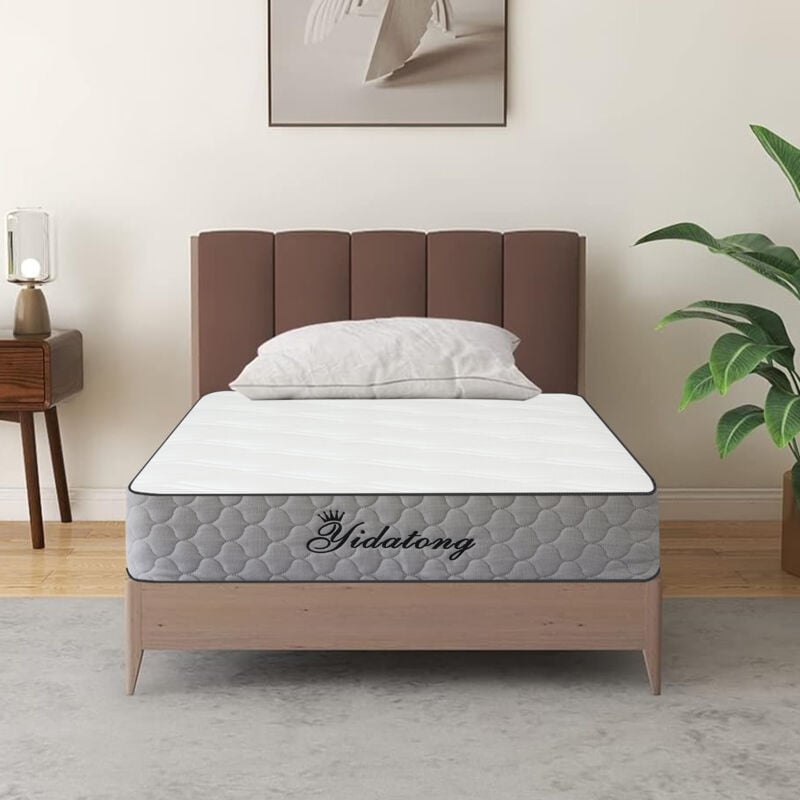 Matelas 90x190 cm - épaisseur 22cm YIDATONG - Perfect Sleep - Mémoire de forme - 7 Zones - Ferme - Indépendance du couchage