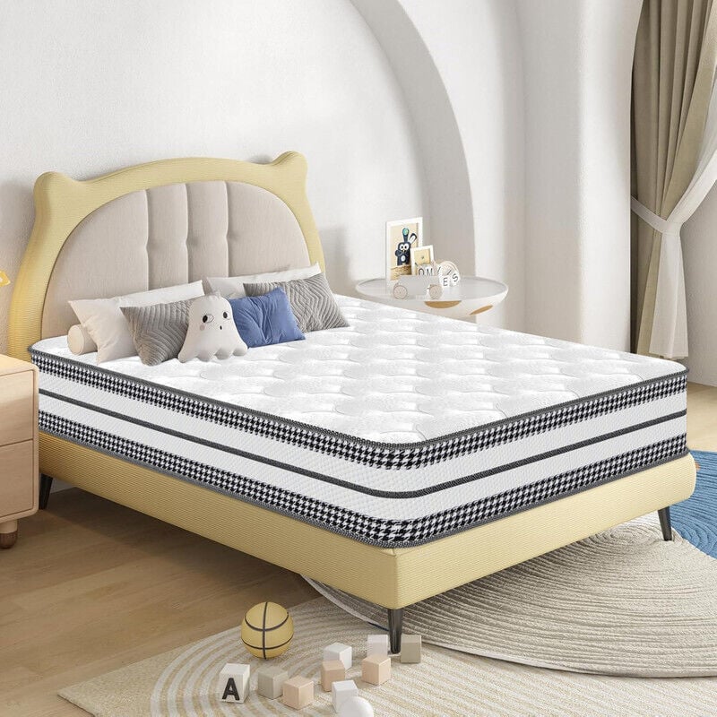 Matelas 90x190 cm - Épaisseur 25 cm Yidatong Mémoire de forme - H3 - Système innovant 8 couches hr Confort