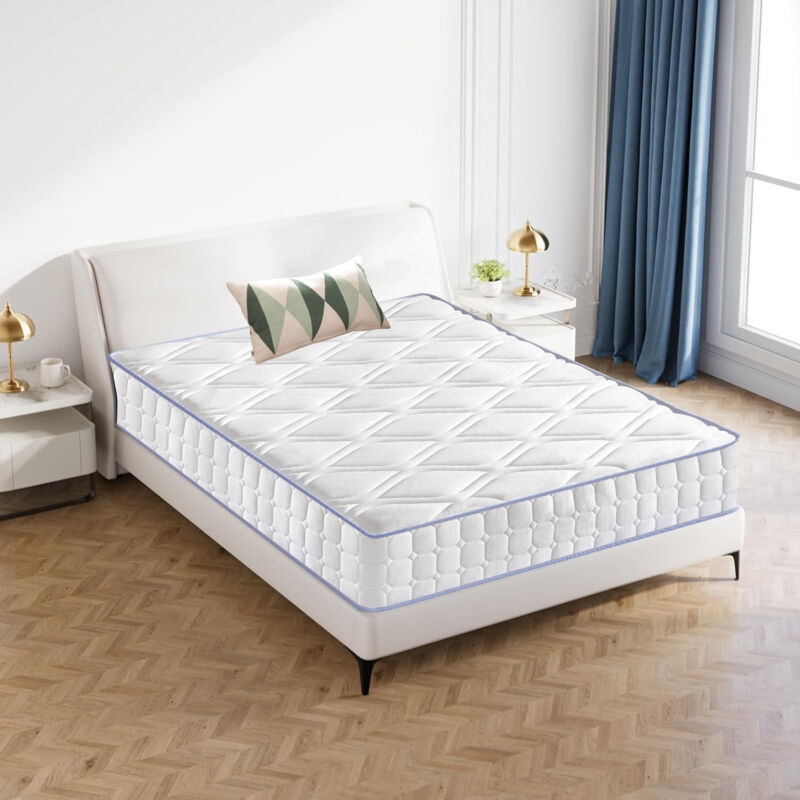 Matelas 90x190 cm - Mousse ondulée confortable - 7 Zones de Soutien - Anti-acariens - Ultra Respirante - Ép 21cm