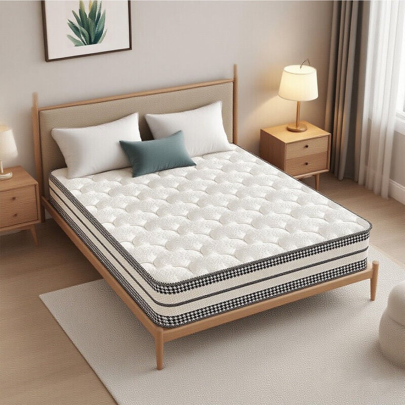 Matelas 90x190 cm - Perfect Dream - Épaisseur 25cm, Mousse à mémoire de Forme et Blue Latex, Thermorégulateur, 7 Zones, Respirant