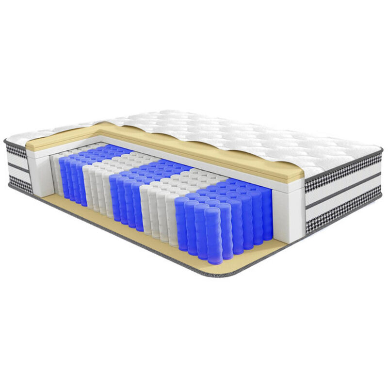 Matelas 90x190 cm Yidatong Mémoire de forme - 23 cm - 7 zones de confort - Indépendance du couchage - Orthopédique