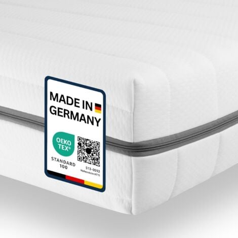 SLEEPNEO 90x190, Matelas ergonomique 7 zones en mousse froide, 2en1 degré de fermeté H2 H3, Matelas en mousse froide 90x190 cm
