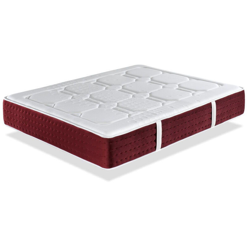 Dormalit - Matelas 135X200 POCKET SPRING SUPREME Epaisseur 31 cm Ressorts ensaches exclusif titane Multicouche mousse effect nuage sur 2 faces TRES