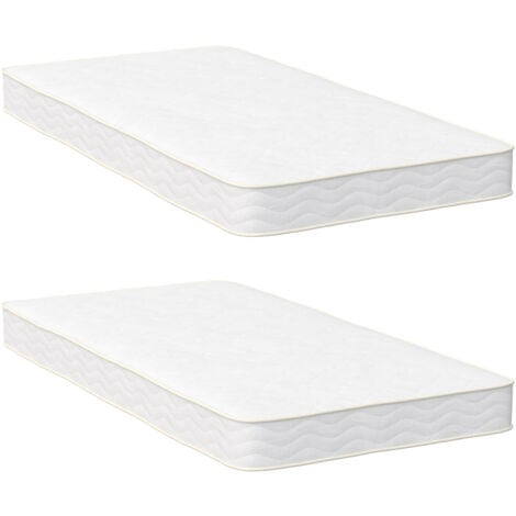 90x200 - BOLLI Lot 2 Luxe Matelas Mémoire de Forme pour Adulte Enfant - 7 Zones de Confort Mousse Mémoire Adaptative