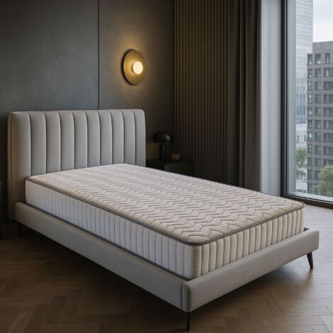 PROVENCE LITERIE Matelas 140x200 x 22 cm - Très Ferme - Face Hiver Laine - ame rembourrage 100 % polesther - âme 100 % polyuréthane poli lattex Haute Densité -