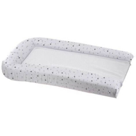 Matelas a  langer avec éponges amovibles - blanc / gris - 42 x 70 cm