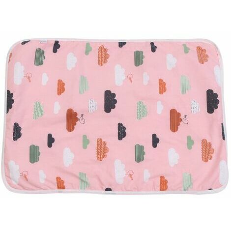 Matelas à Langer de Bébé Kits de Change Dérapage Housse Bébé Tapis Urine en Coton pour Poussette Lit de Bébé Enfant-rose