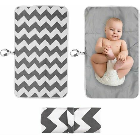 Matelas à Langer, Impermeable Portable Tapis a Langer Bebe pour Maison Extérieur Voyage, Pliable Tapis a Langer de Voyage pour les Bébé, les Personnes âgées, les Menstruations Féminines 6035 cm Fontai