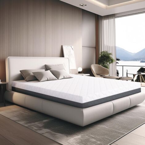 Matelas Simple à Mémoire de Forme Made in Italy | Orthopédique Fermetée Moyenne | Système Anti Points de Pression | Hypoallergénique, Anti Bactéries et Acariens | Haute Respirabilité