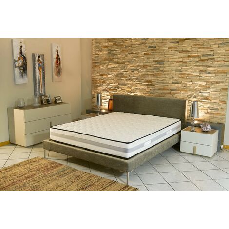 Matelas à Mémoire de Forme 65 Kg/m3 + Alèse 23,5 cm Ferme - 7 Zones de Confort - Ame Poli Lattex Haute Résilience - Hypoallergénique