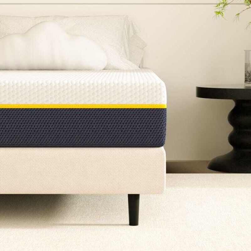 Matelas 140 x 200 cm à mémoire de forme Dewinner Haut 17 cm, Matelas en Mousse à mémoire de Forme, éponge en fibre de charbon de bambou, Fermeté