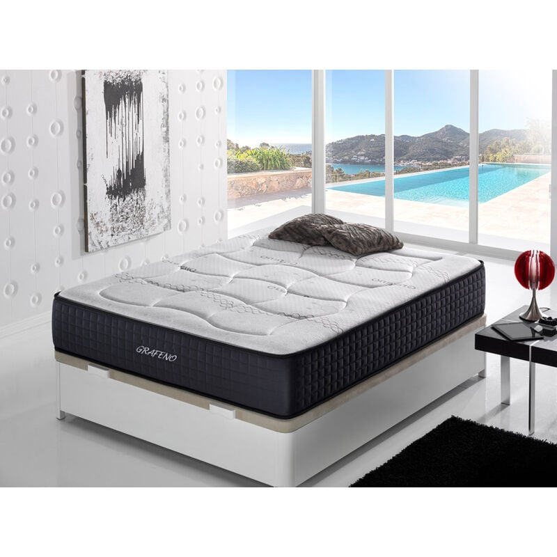 Moisury - Matelas à Mémoire de Forme Graphène 67,5x200 Matelas de 30 cm d'épaisseur en Graphène Matelas de Fermeté Moyenne à Élevée