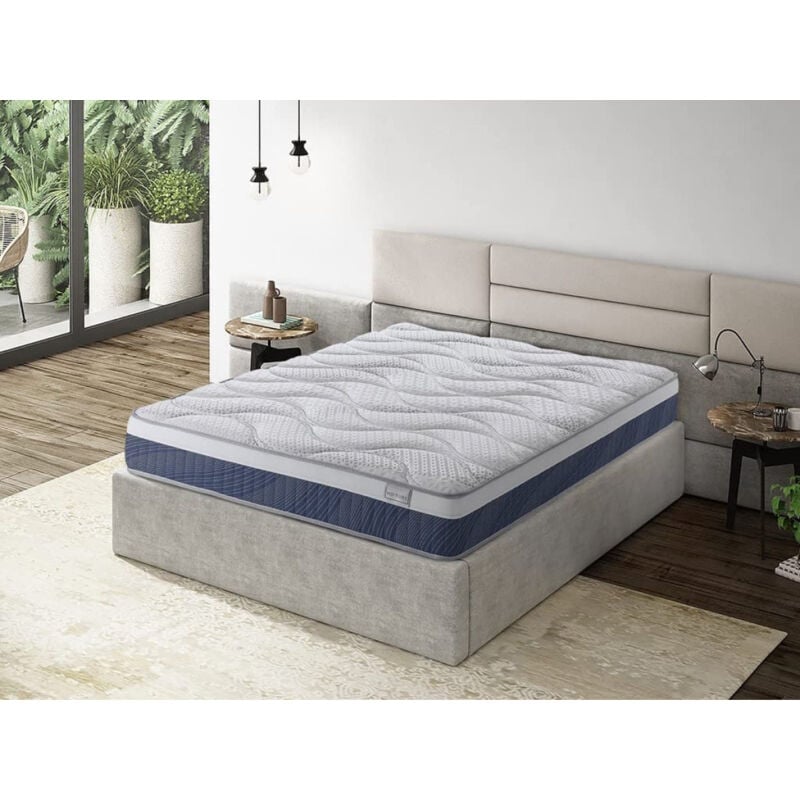 Moisury - Matelas à Mémoire de Forme 140x180 New Ocean Matelas de 25 cm d'Épaisseur Traitement Aloe Vera Matelas Ultra Respirant Fermeté Moyenne à