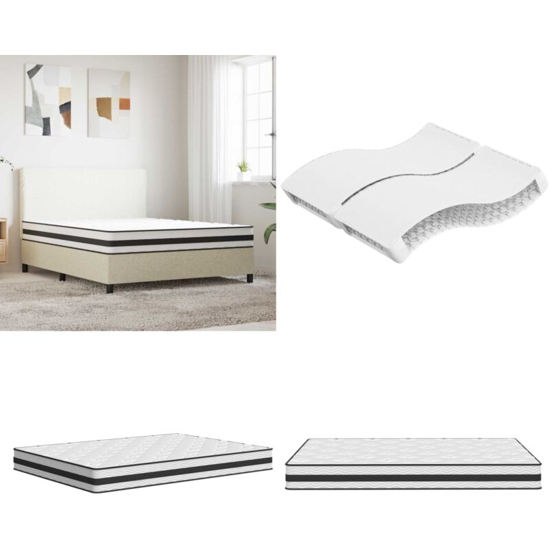 Matelas à ressorts bonnell moyen 160x200 cm - Matelas Bonnell - Matelas Ressort - Matelas Double - Matelas Confortable - Matelas Support - Home &
