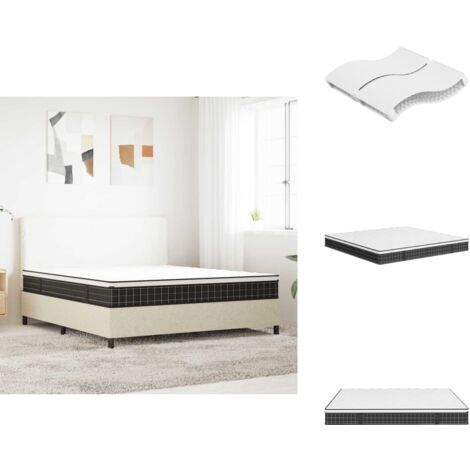 Matelas à ressorts bonnell moyen 180x200 cm - Matelas À Ressorts Bonnell - Matelas Double - Matelas Mousse - Literie - Sommier