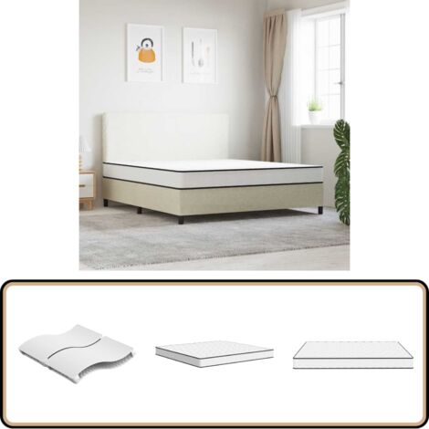 Matelas à ressorts bonnell moyen 200x200 cm - Matelas Bonnell - Matelas Ressort - Matelas Double - Literie - Sommier Tapissier