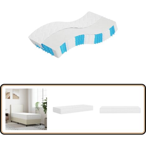 Matelas à ressorts ensachés dureté moyenne 70x200 cm - Matelas À Ressorts Ensachés - Matelas Double - Matelas Confort - Matelas Livraison Rapide - Matelas Pas Cher