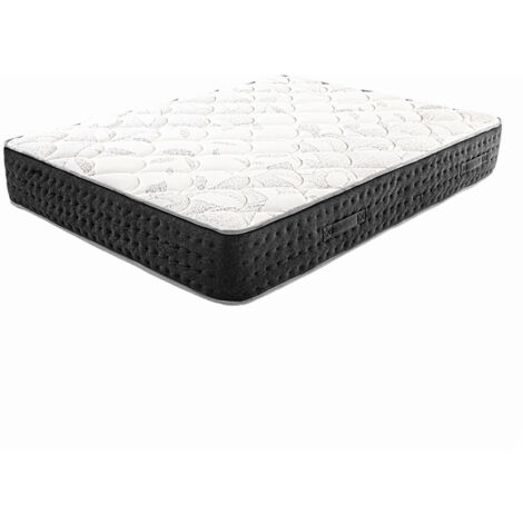Matelas à ressorts ensachés MIERA , 140x190 cm, en mousse haute densité, Soutien très ferme, face été/hiver, épaisseur 27 cm