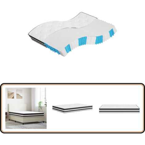 Matelas à ressorts ensachés moyen 140x200 cm - Matelas À Ressorts Ensachés - Matelas Double - Matelas Confort - Literie - Sommier