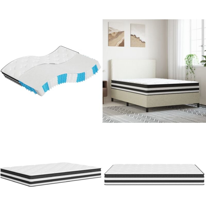 Vidaxl - Matelas à ressorts ensachés moyen 140x200 cm - Matelas à Ressorts Ensachés - Matelas Double - Matelas Confort - Literie - Sommier - Home &