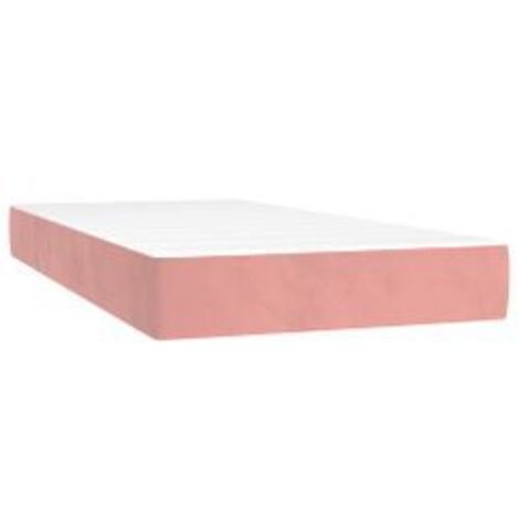 Matelas à ressorts ensachés pour enfants rose 80x160 velours