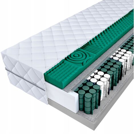 Matelas à ressorts ensachés PRESTIGE LUX 140x200, MASSANT, profilé, CONFORTABLE, 20 cm