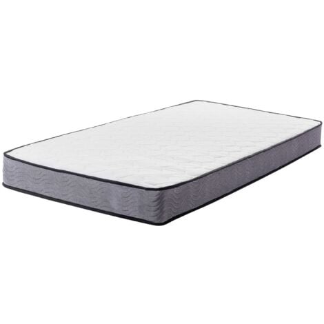 Matelas à Ressorts Ensachés Rectangulaire Blanc avec Mousse Equilibré 90 x 200 cm Beliani