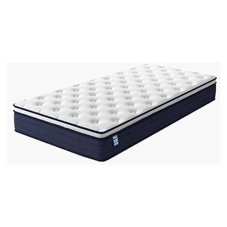 Matelas à Ressorts ensachés STANEW, 25 cm d'épaisseur, Matelas à Ressorts ensachés 7 Zones Trois côtés, fermeté modérée, Confortable et Respirant, antibactérien et Anti-acariens (90x190x25cm)