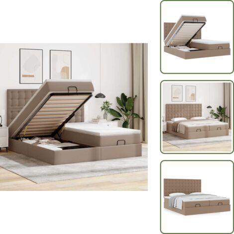 Matelas à ressorts ensachés - vidaXL Cadre de lit ottoman et matelas cappuccino 180x200cm similicuir - Surmatelas