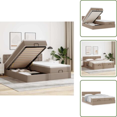 Matelas à ressorts ensachés - VidaXL Cadre de lit ottoman et matelas cappuccino 180x200cm similicuir - Surmatelas