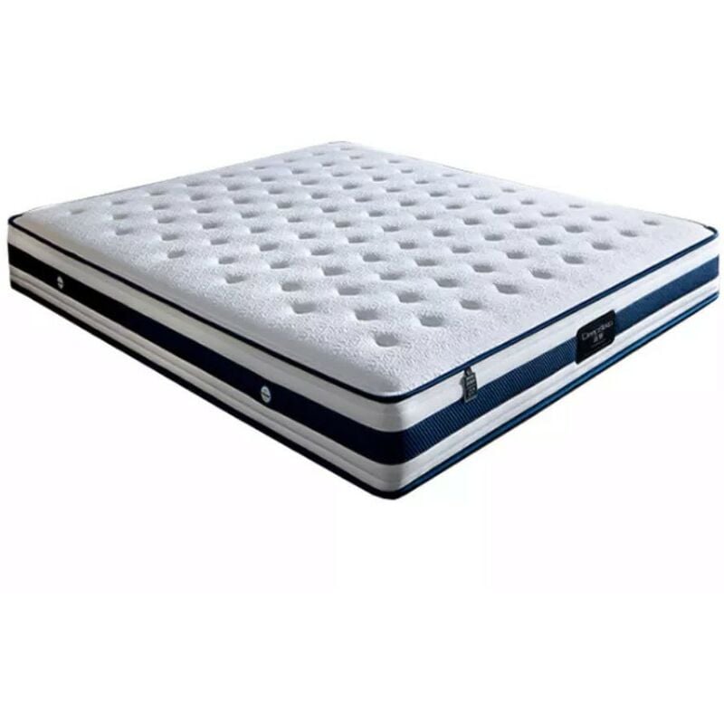 Matelas alexis a Ressorts Ensaches + 4 cm Memoire de Forme 80 Kg/m3 - 70x190 Hauteur +/- 25,50 cm - Accueil Moelleux - Soutien Equilibre - 7 Zones de